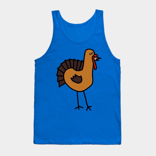 Turkey Time Thanksgiving Animals Tank Top by ellenhenryart